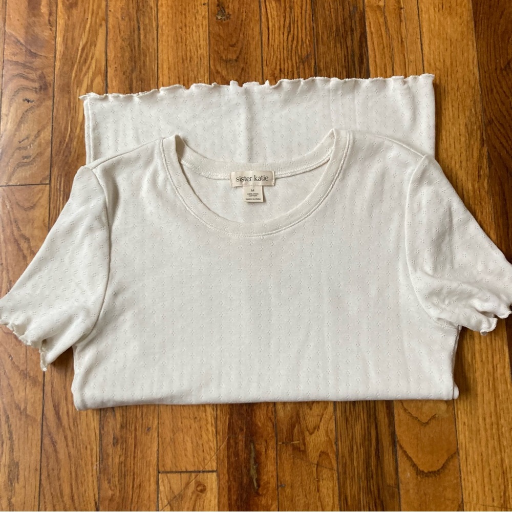 Sister Katie Pointelle tee, size medium t-shirt